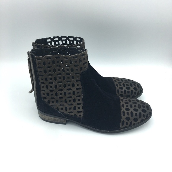 Rebels Vale Leather Geo Cutout Bootie 7 - Picture 3 of 12